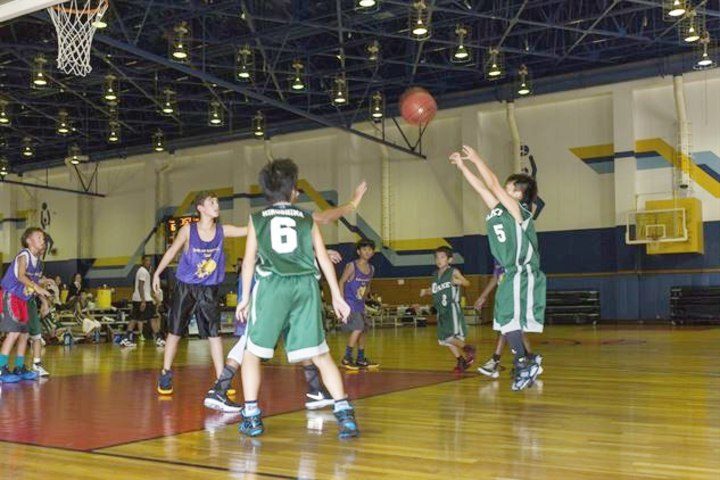 youth basketball game boys playing basketball